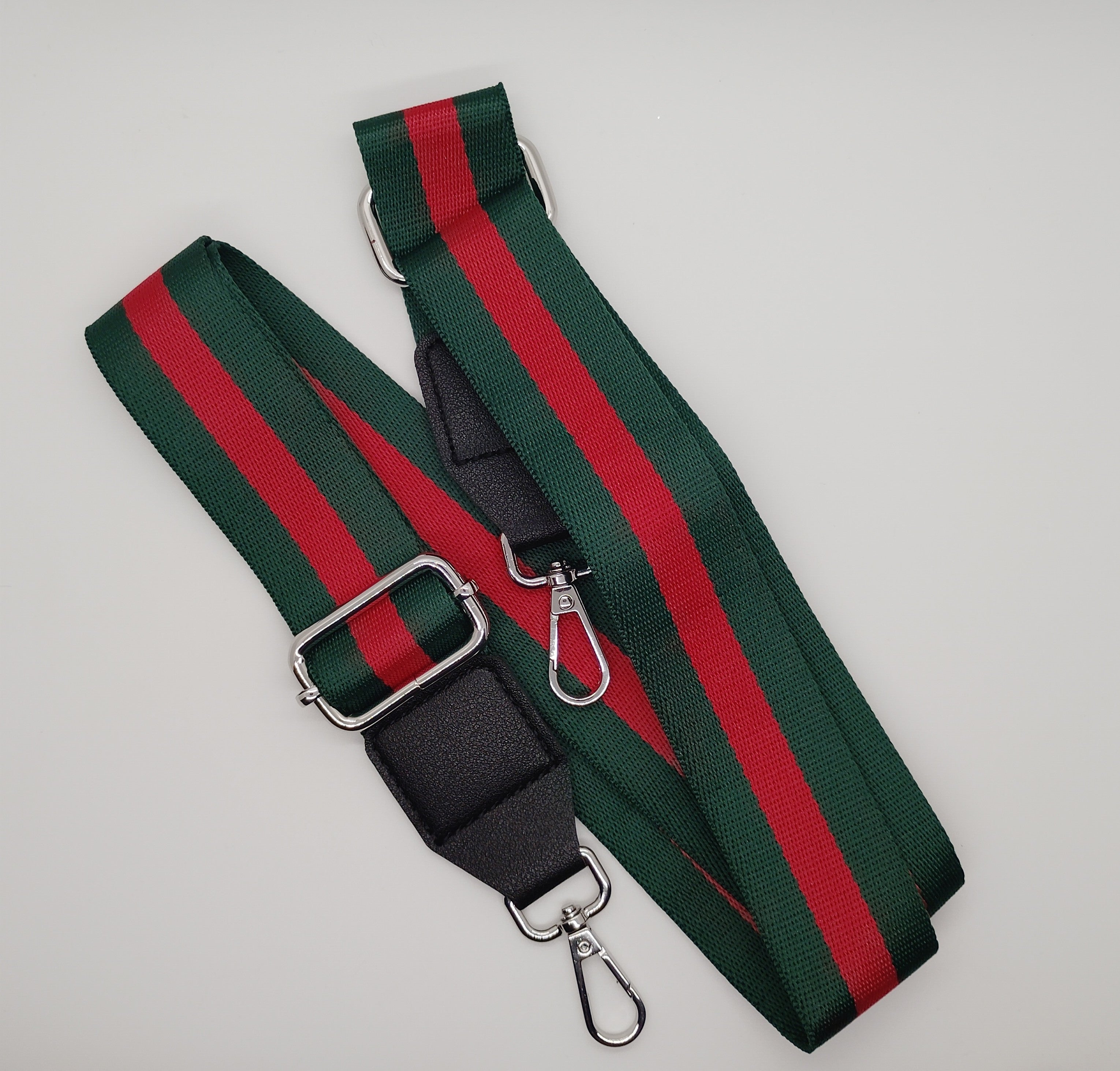 Green and Red Silver Hardware Strap
