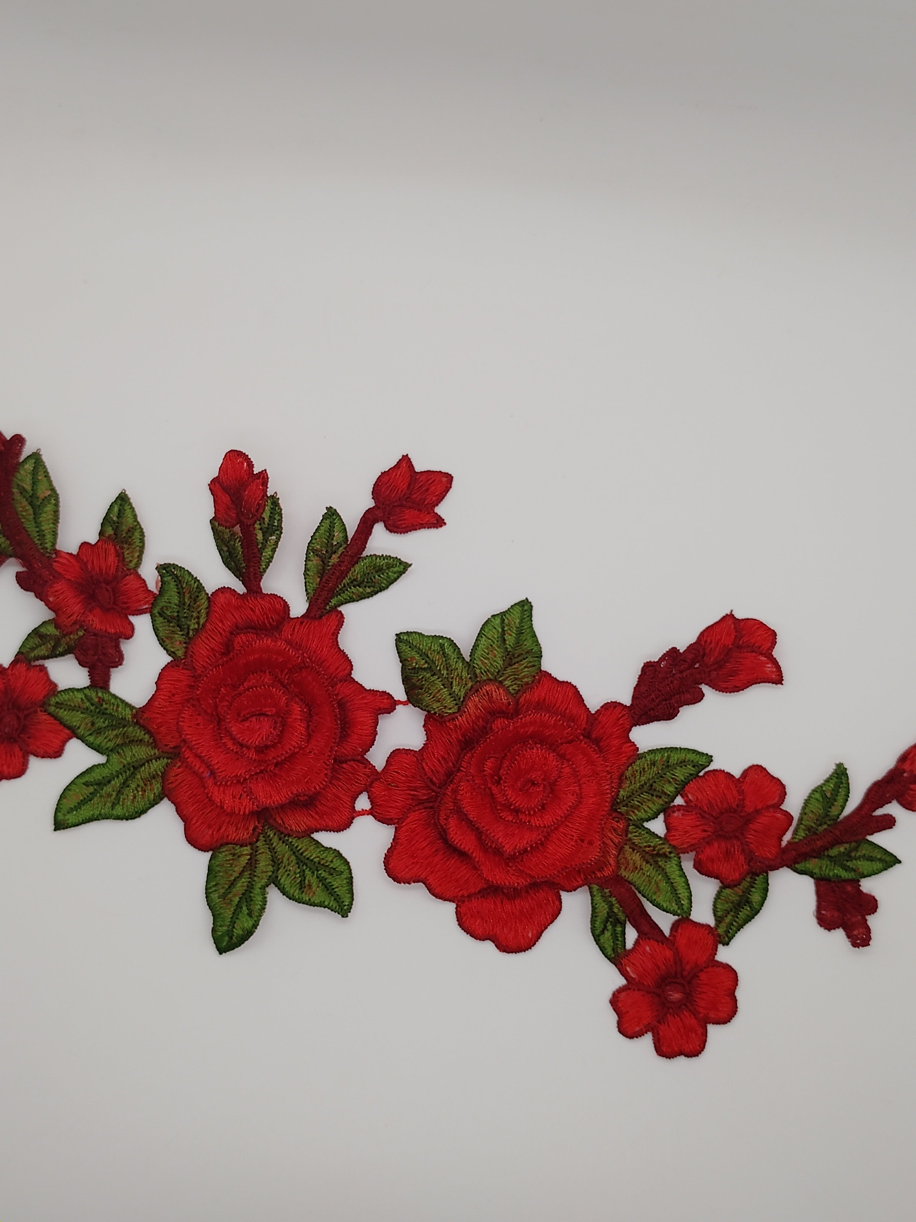 Red 3D Rose Lace