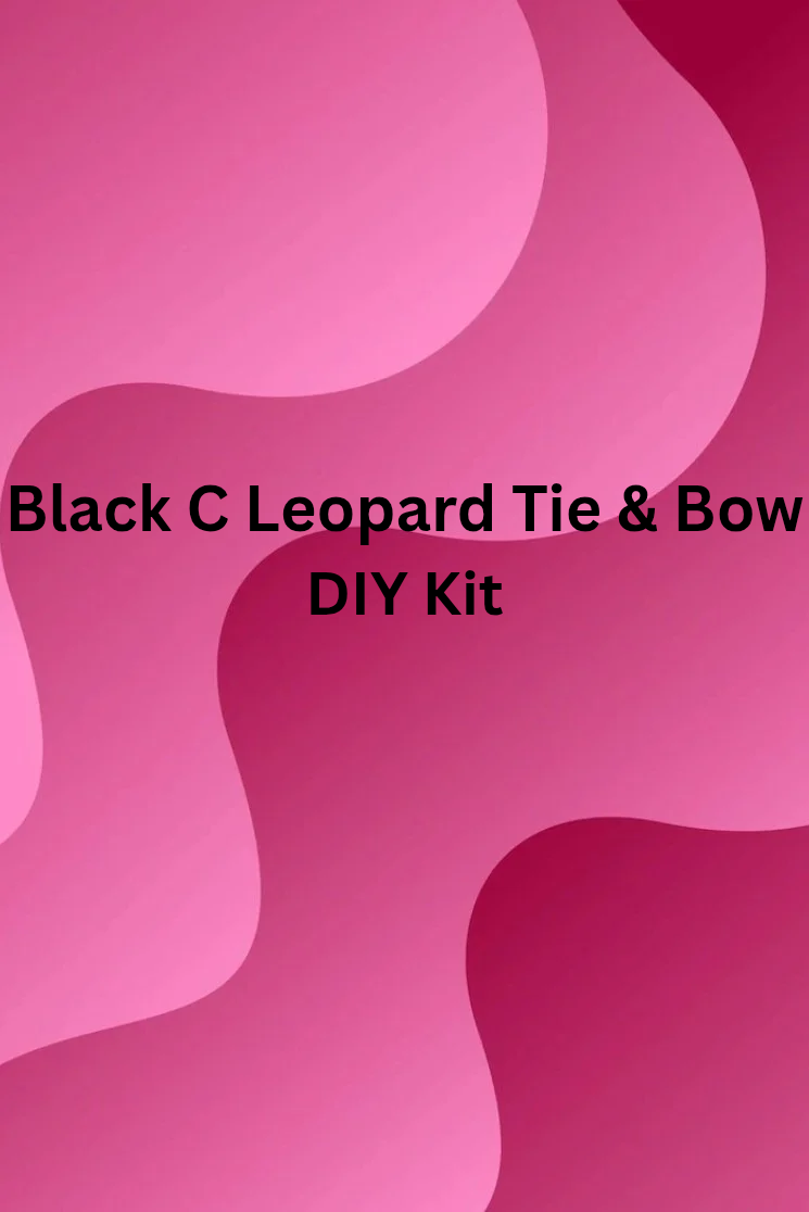 Black C Leopard Tie and Bow Kit