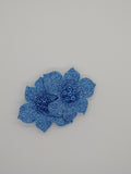Light Blue Rhinestone Flower