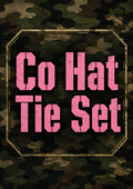 Camo and Pink Co Hat & Tie Set