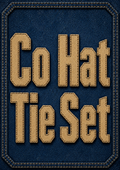 Denim and Tan Co Hat & Tie Set