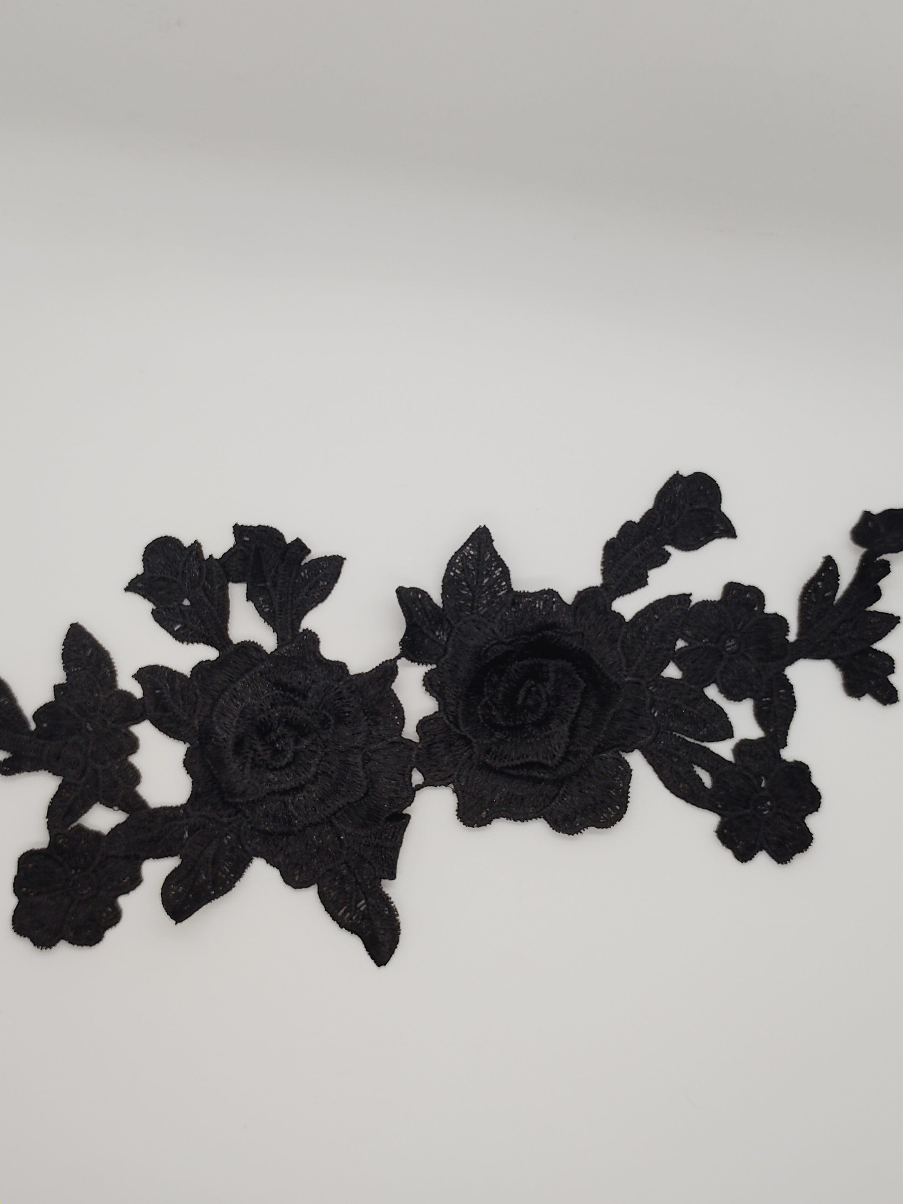 Black 3D Rose Lace