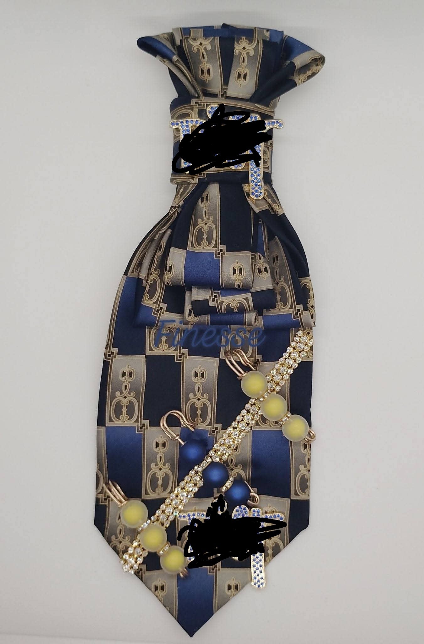 Yellow & Blue D Tie