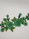 Green 3D Rose Lace